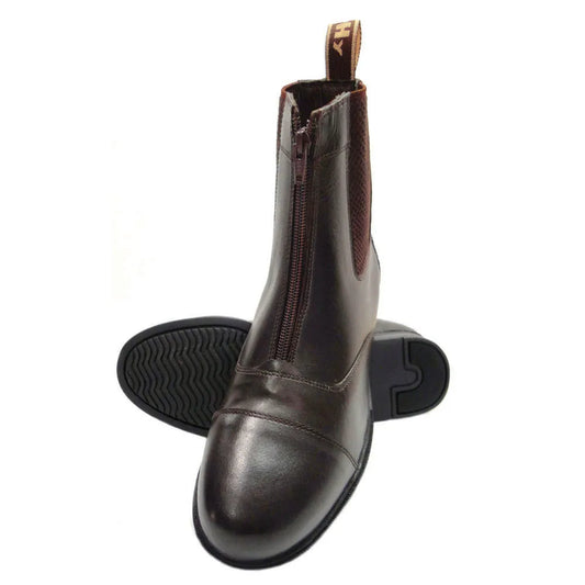 Hy Equestrian Children's Canterbury Zip Jodhpur Boot- Brown