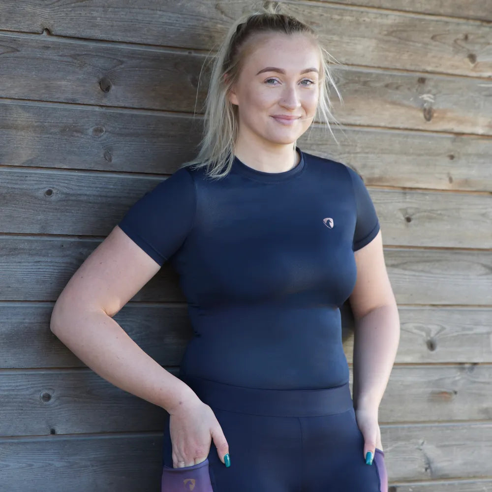 Hy Equestrian Elevate T-Shirt- Navy