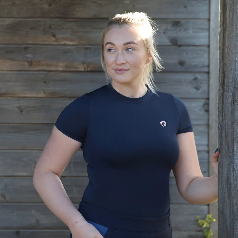 Hy Equestrian Elevate T-Shirt- Navy