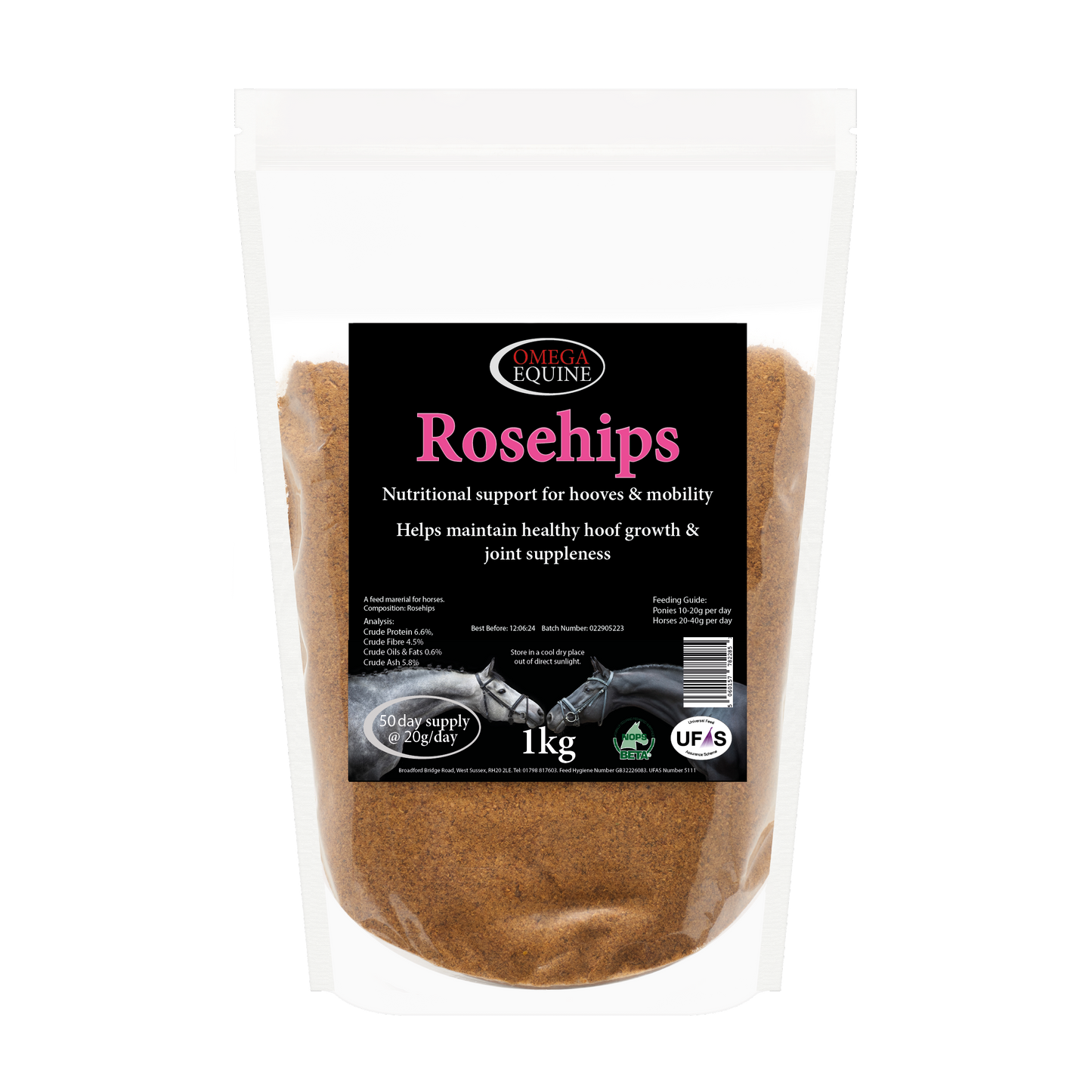 Omega Equine Rosehips 1kg