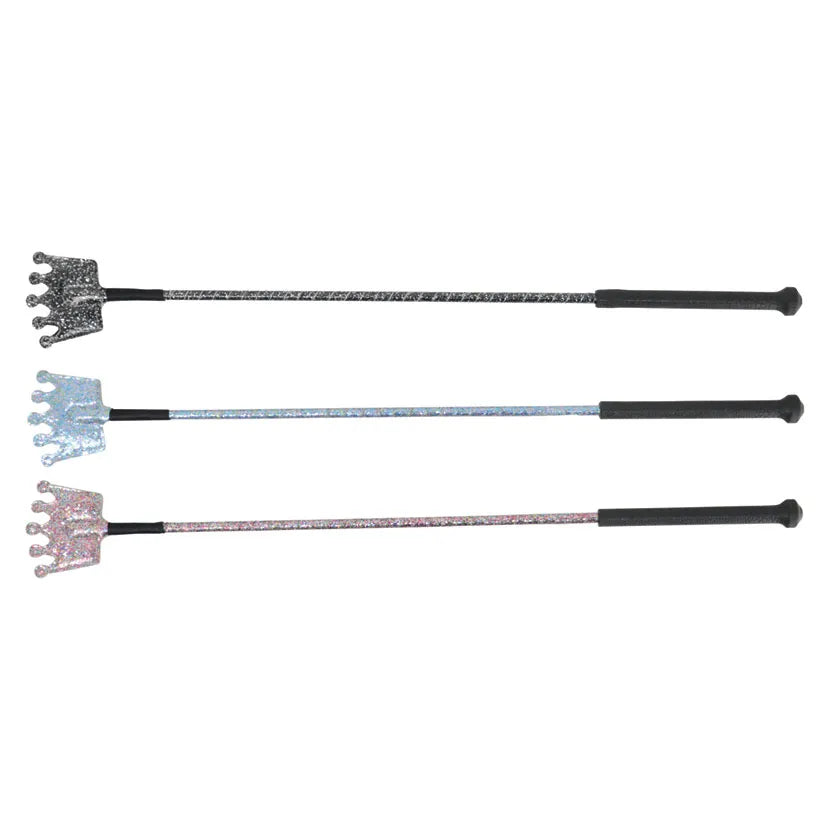 HY Equestrian Glitter Crown Whip