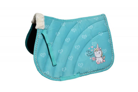 Rhinegold 'Be Happy' Unicorn Saddle Pad