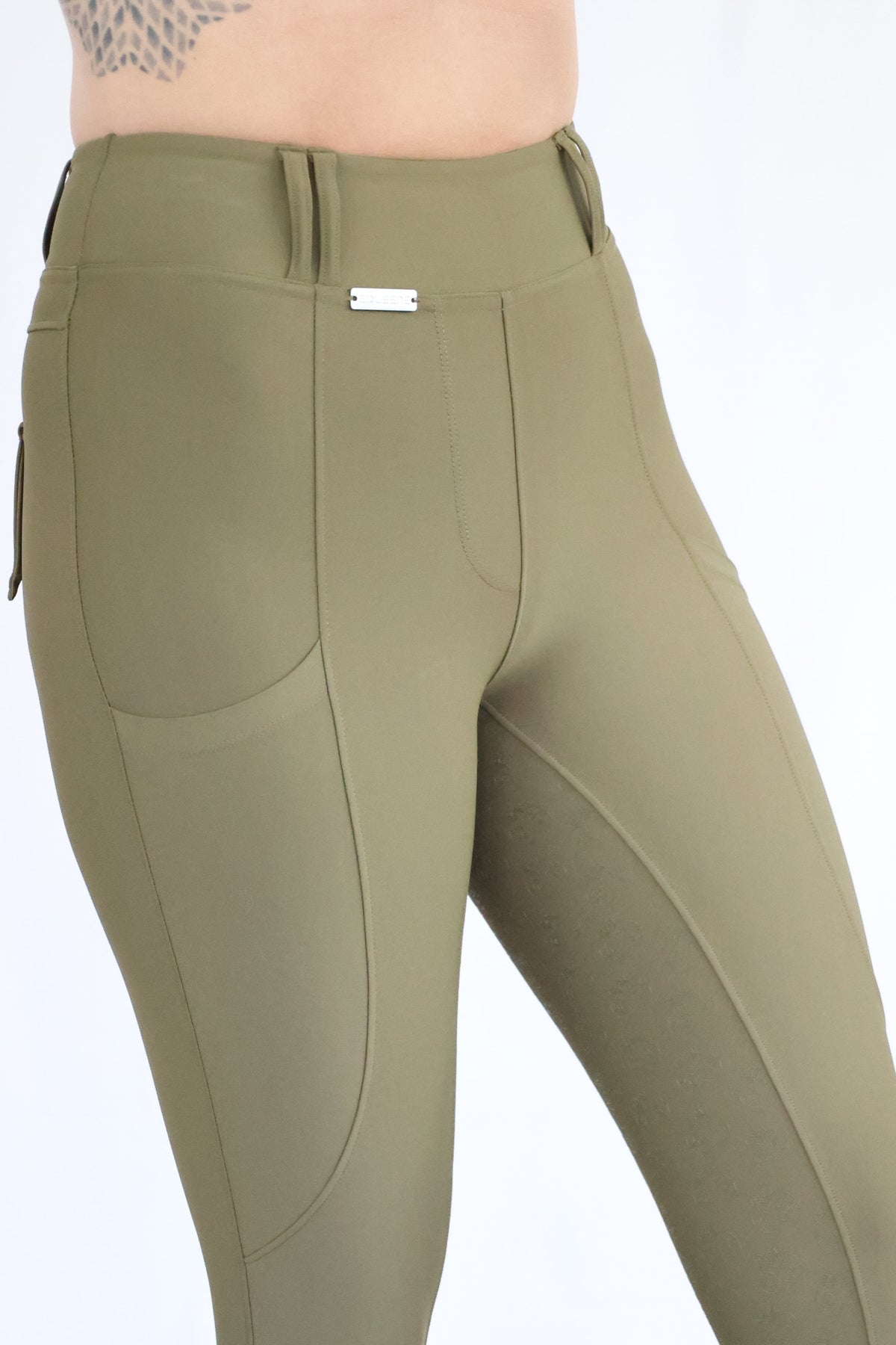 EQUEENE Performance Riding Breeches - Khaki