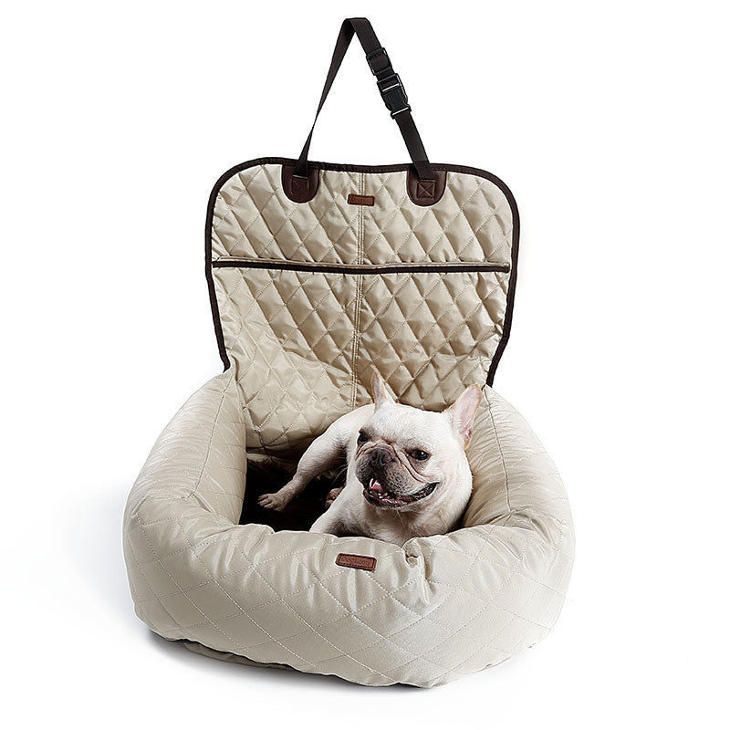 Oxford Plush Car Travel Pet Dog Bed