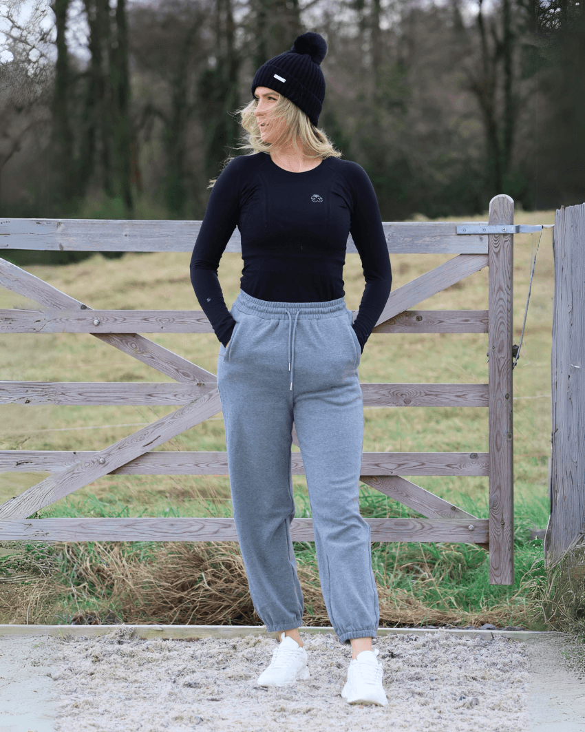 EQUEENE Lola Polar Sweatpants - Charcoal