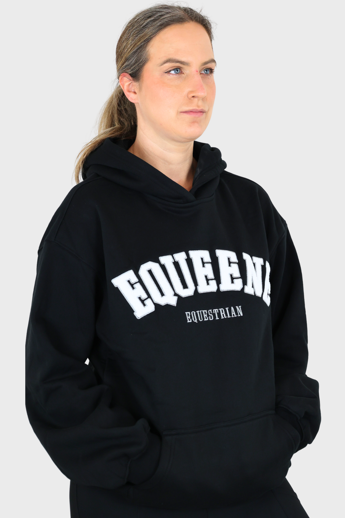 EQUEENE Ellie Oversized Hoodie - Black