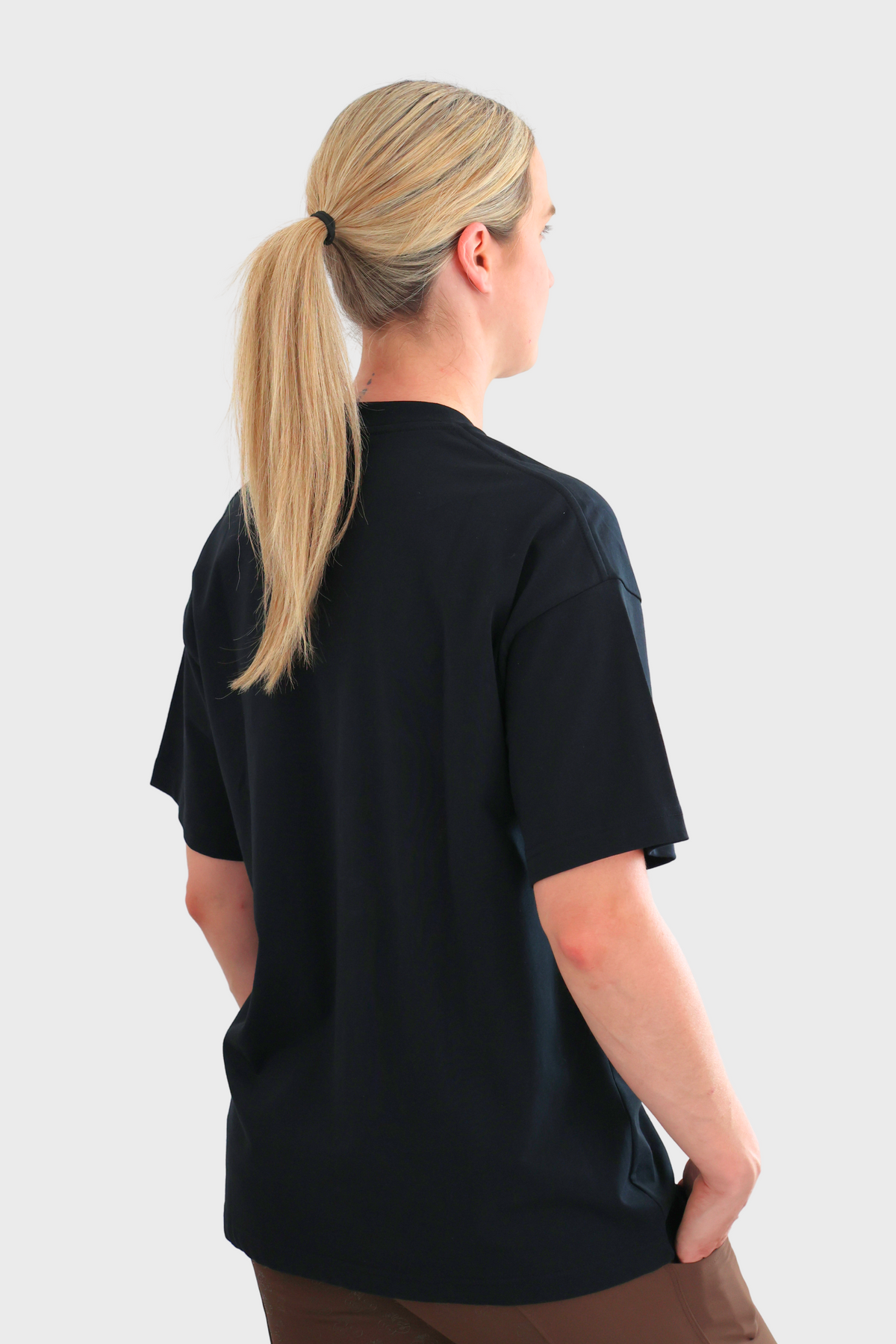 EQUEENE Tessa Oversized Tee - Black