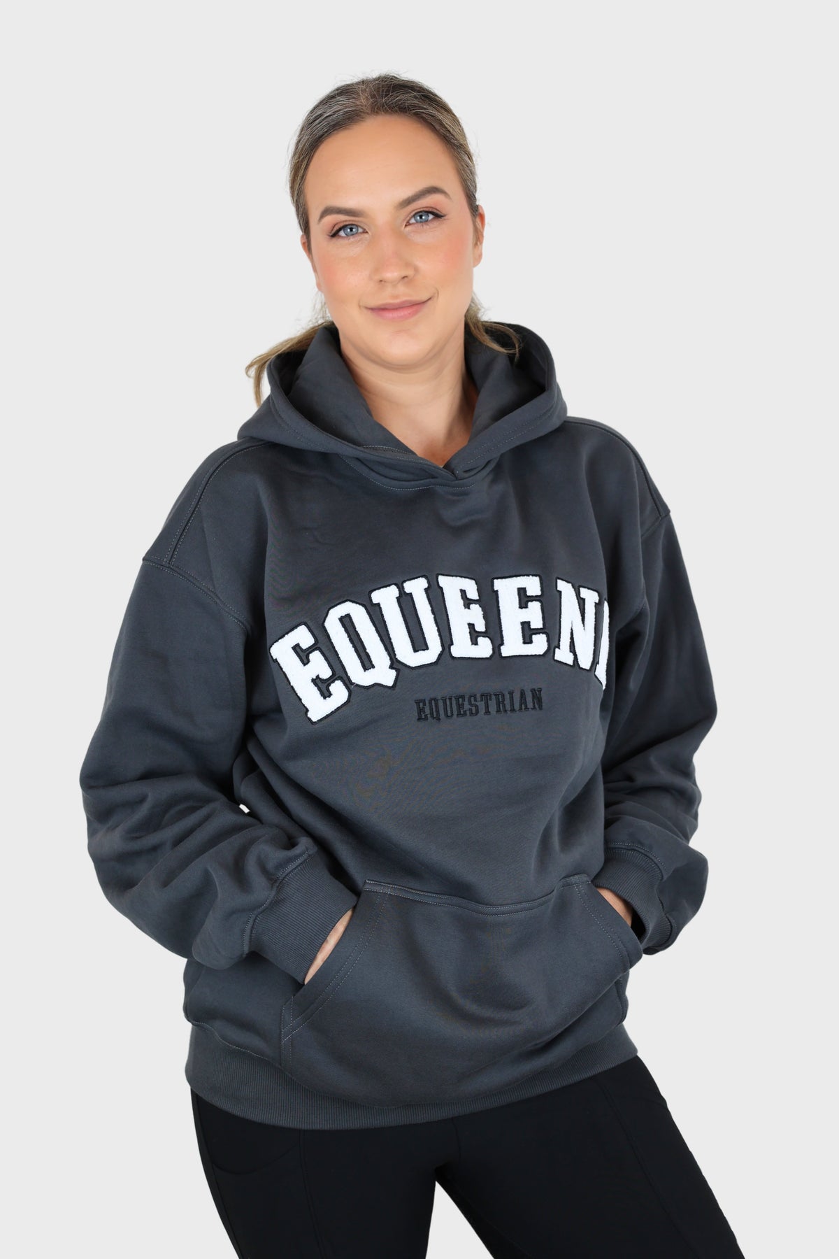 EQUEENE Ellie Oversized Hoodie - Granite