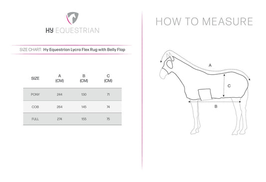 Hy Equestrian Lycra Flex Rug with Belly Flap