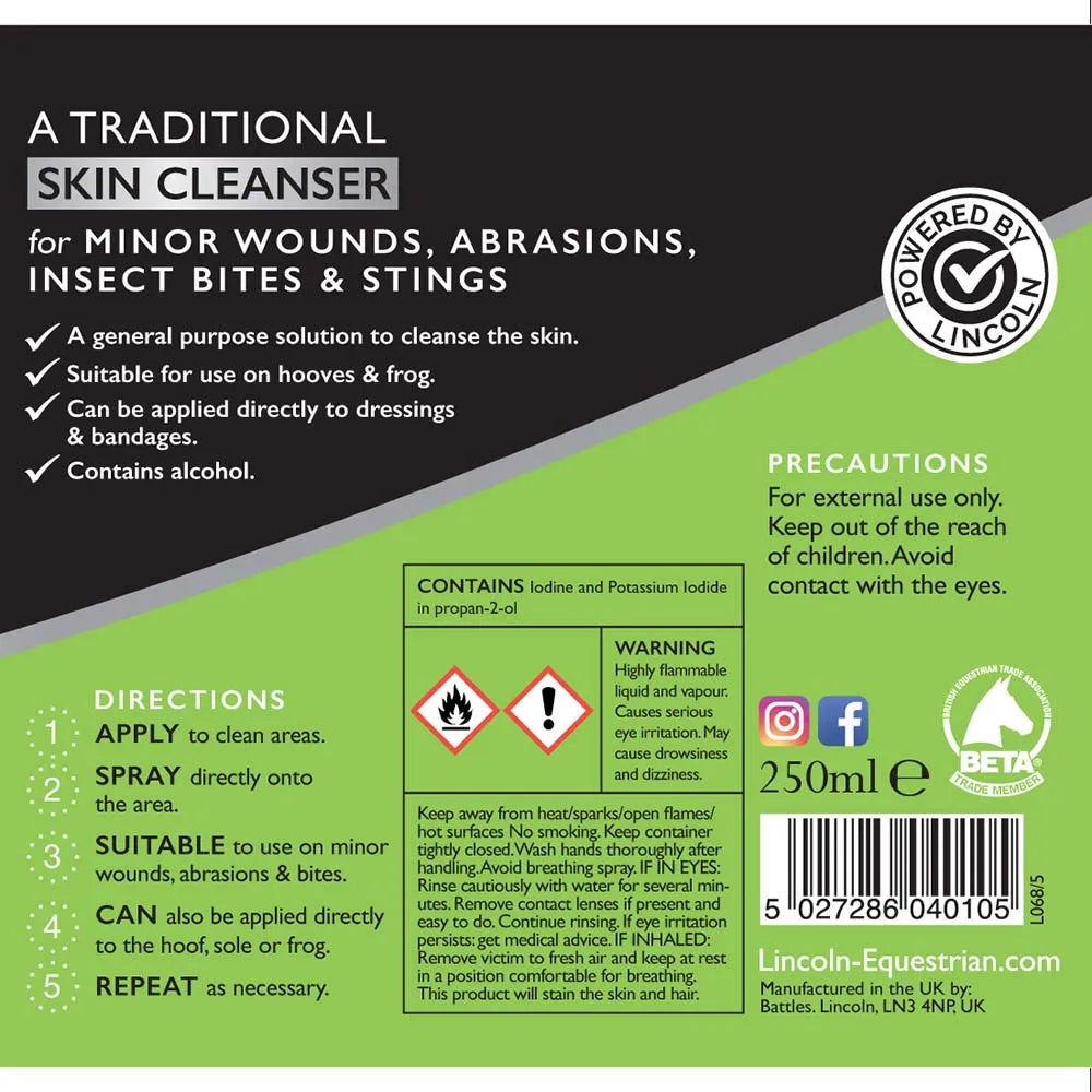 Lincoln Iodine Solution 250ml