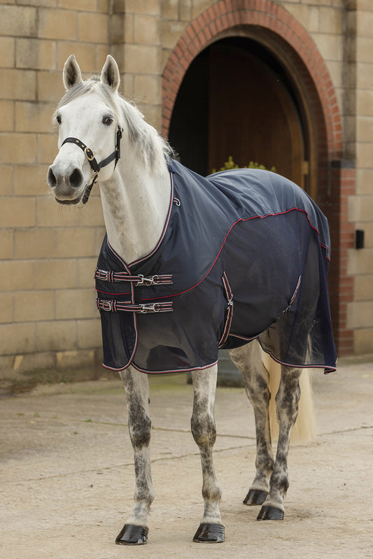 Rhinegold 'MOMBASA' Showerproof Topline Fly Rug with detachable Neck Cover & Belly Guard