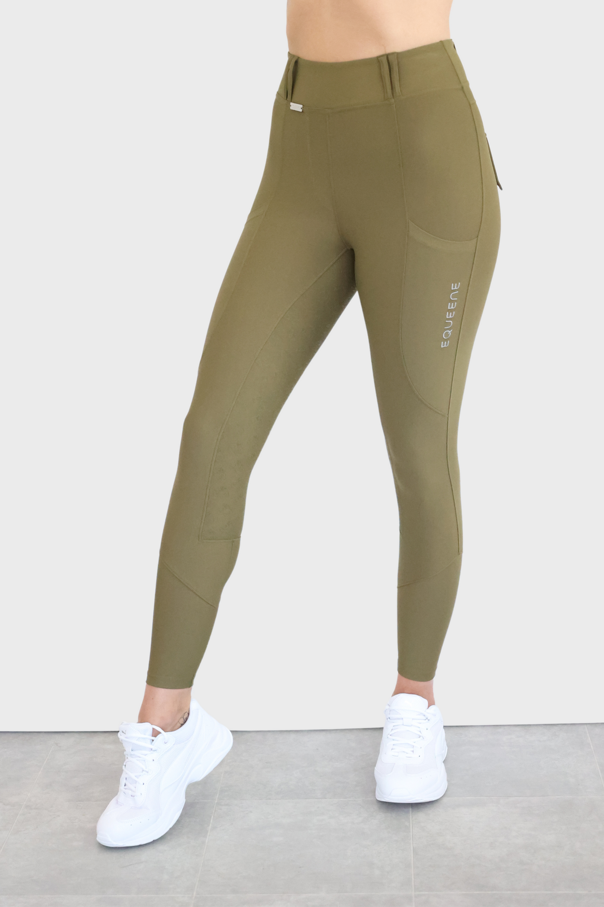 EQUEENE Performance Riding Breeches - Khaki