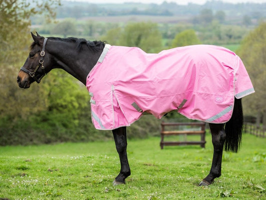 Swish 0g Detachable Neck Turnout Rug - Baby Pink