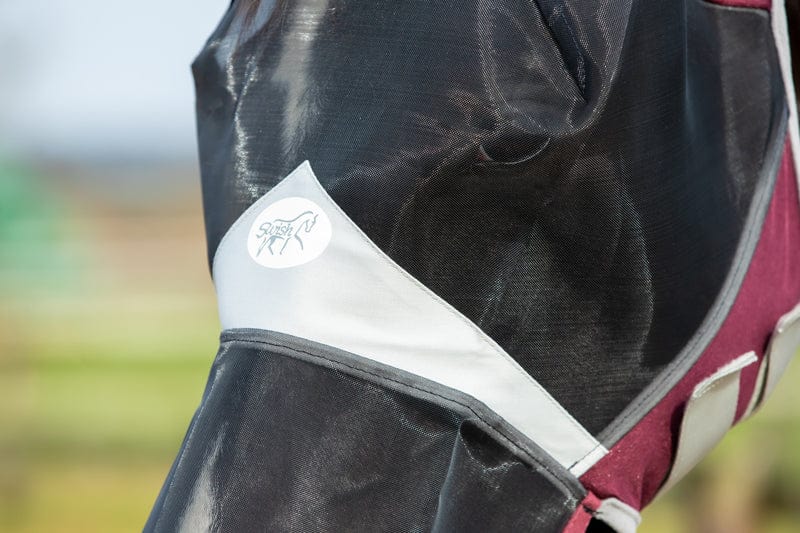 Swish Horse Fly Mask With Nose - Burgundy