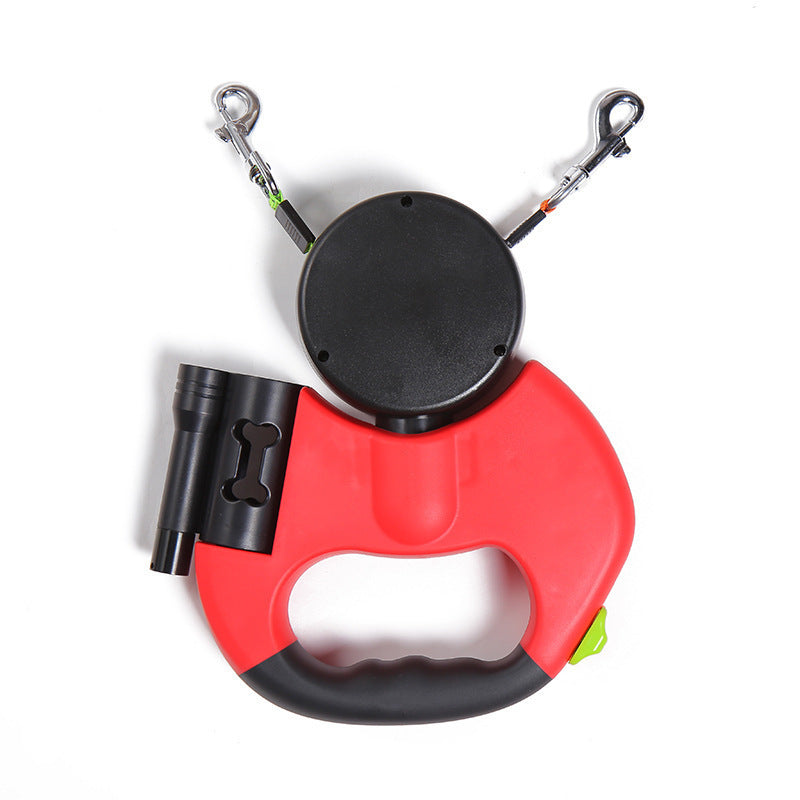 Creative Retractable Two Dog Lead