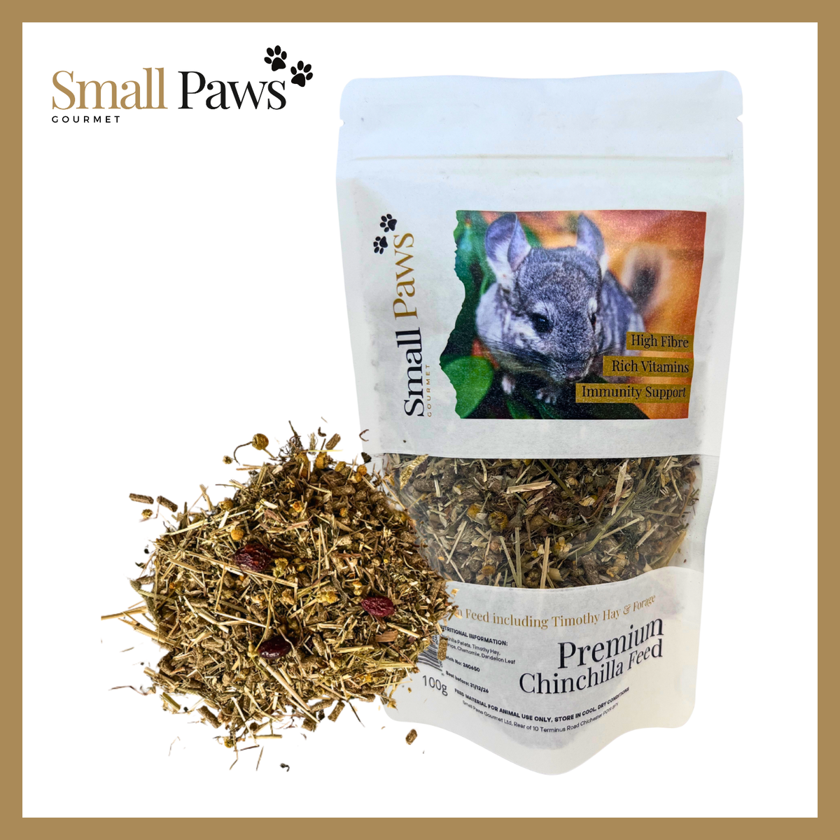 Small Paws Premium Chinchilla Feed