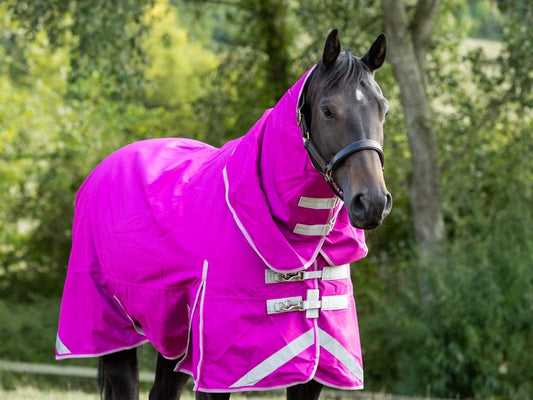Swish 100g Detachable Neck Turnout Rug - Mulberry