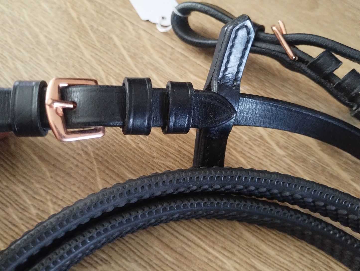 Pony Size Black/ Rose Gold Micklem Bridle