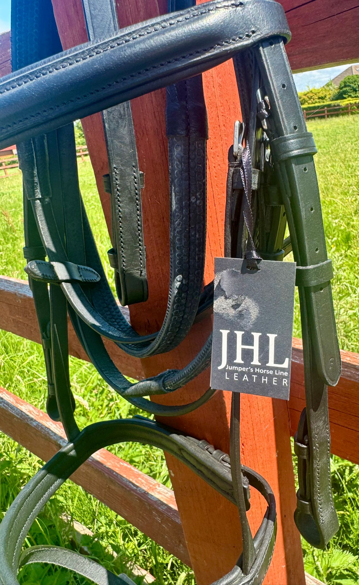 JHL Black Leather Flash Bridle