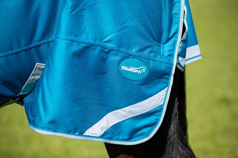 Swish 100g Detachable Neck Turnout Rug - Turquoise