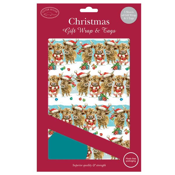 Christmas Wrapping Paper- Highland Cows