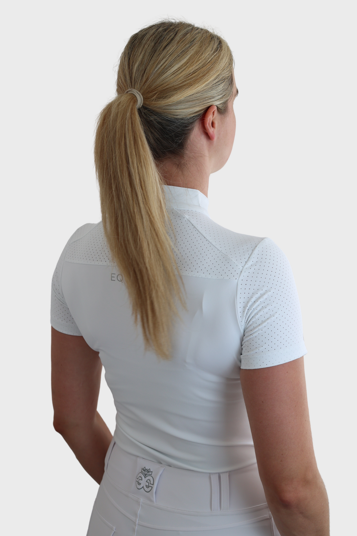 EQUEENE Short Sleeved Show Shirt - White