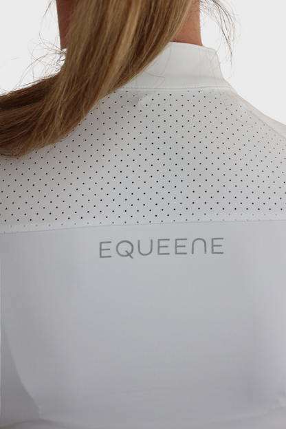 EQUEENE Short Sleeved Show Shirt - White