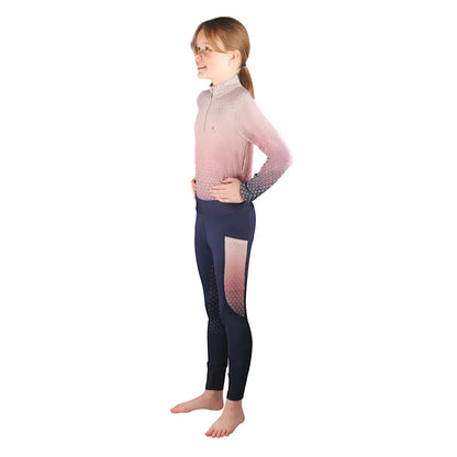 Hy Equestrian Elevate Mizs Ombre Base Layer- Navy/ Rose