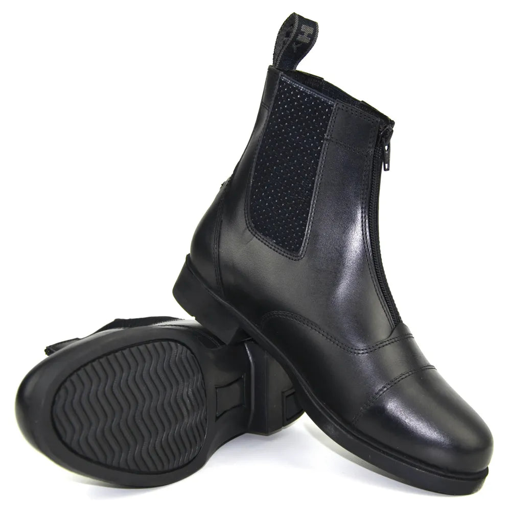 Hy Equestrian Children's Canterbury Zip Jodhpur Boot- Black