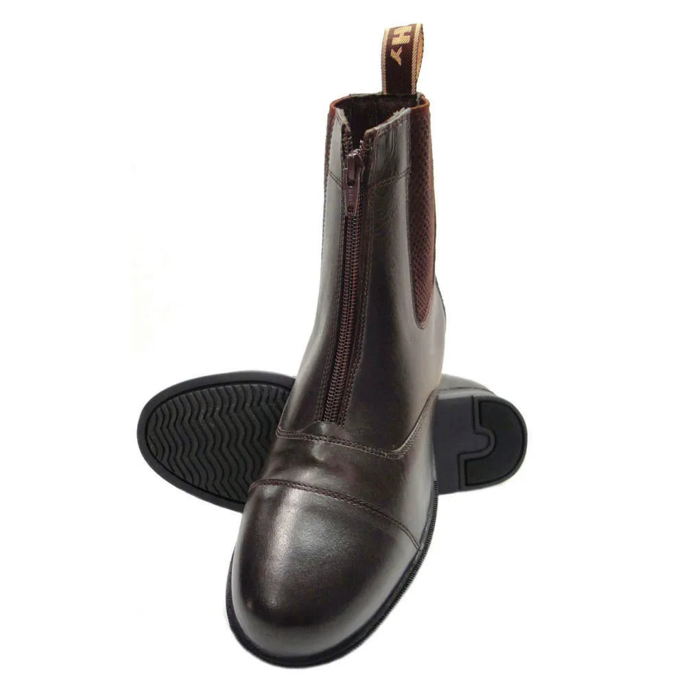 Hy Equestrian Children's Canterbury Zip Jodhpur Boot- Brown