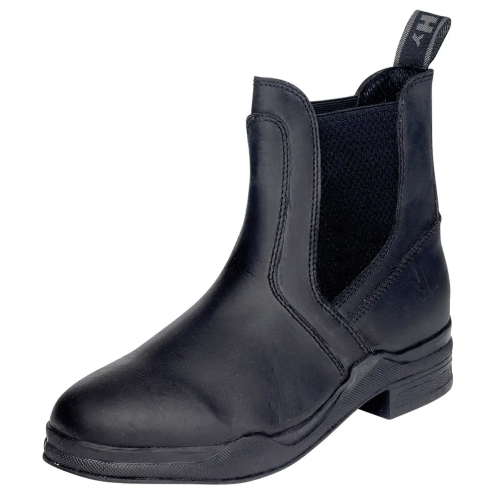 Hy Equestrian Wax Leather Jodhpur Boot- Black/ Brown