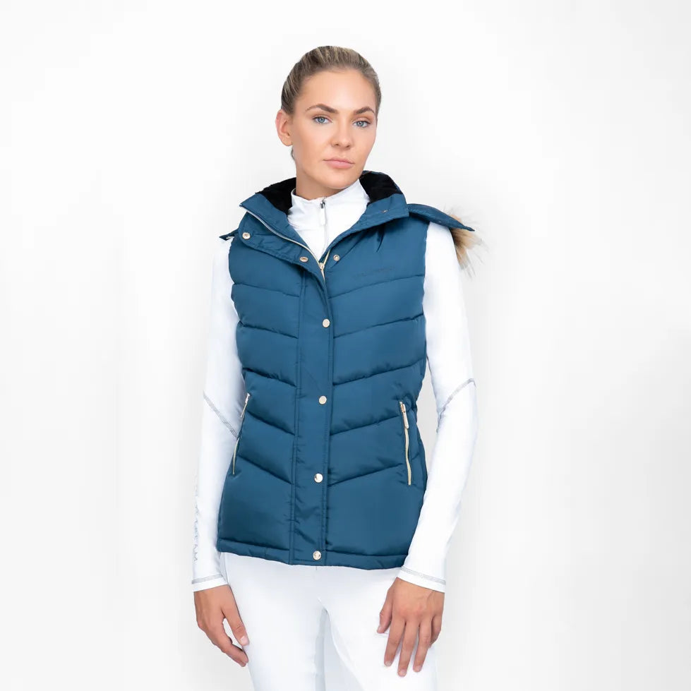 Coldstream Leitholm Quilted Gilet- Cool Slate Blue