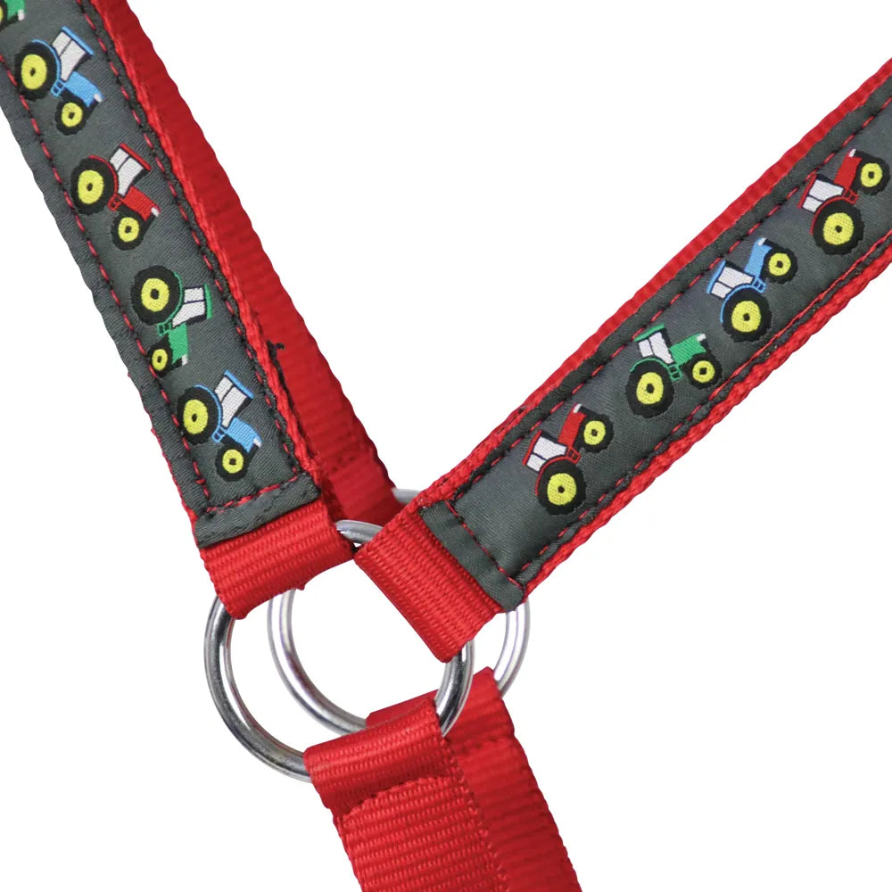Tractor Print Headcollar and Leadrope set by Little Knight