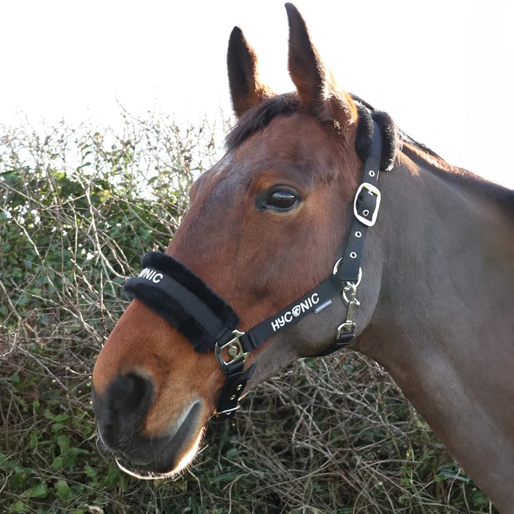 HyConic Faux Fur Head Collar and Lead Rope Set