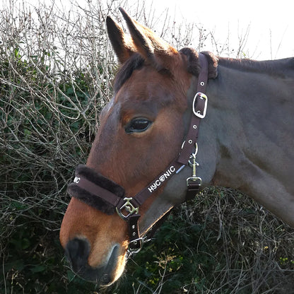 HyConic Faux Fur Head Collar and Lead Rope Set