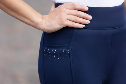 Hy Equestrian Roka Regal Riding Tights Navy