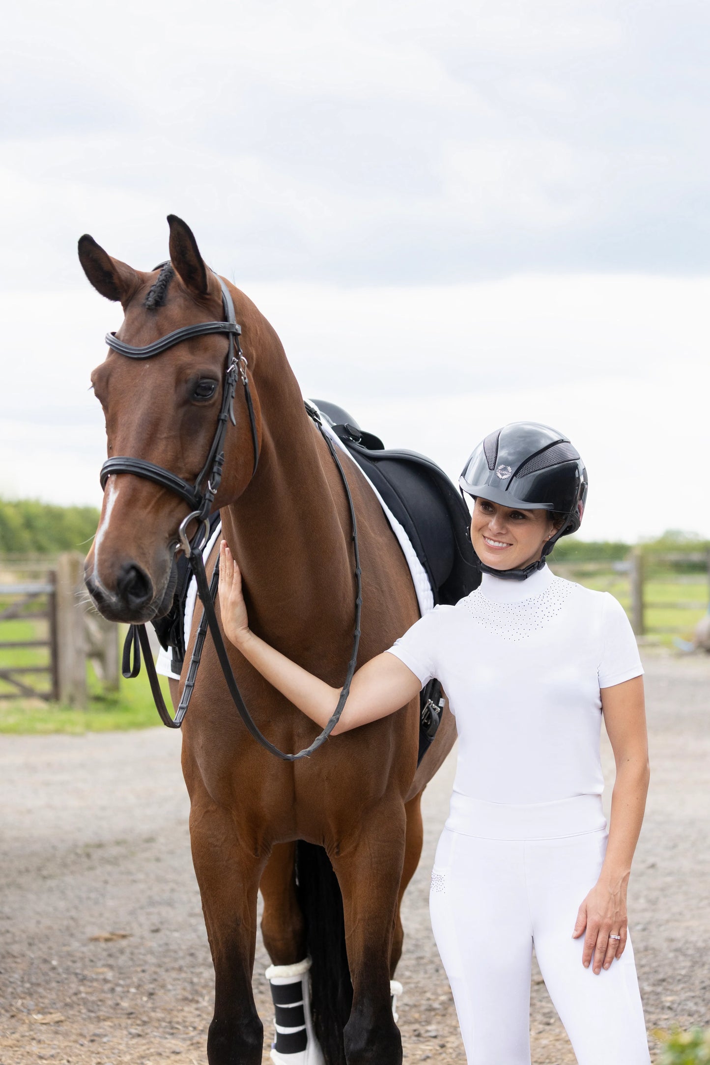 Hy Equestrian Roka Regal Riding Tights White