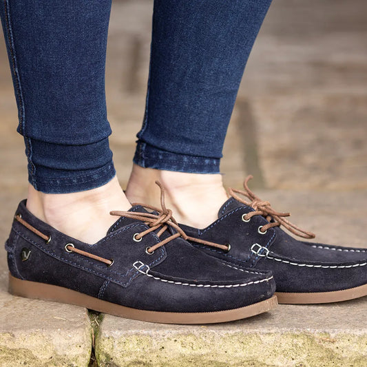 Hy Equestrian Savona Deck Shoes- Navy
