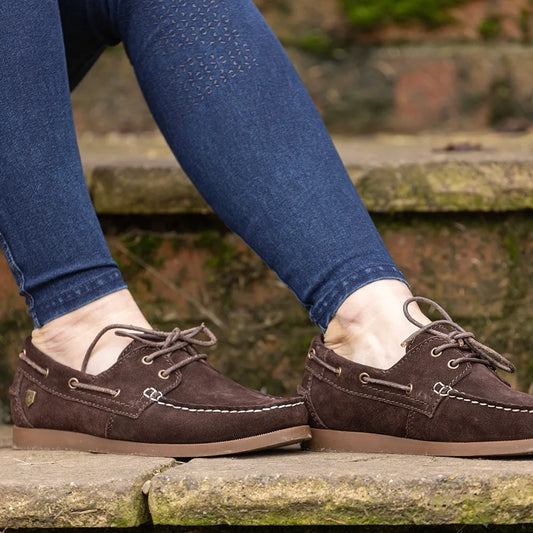 Hy Equestrian Savona Deck Shoes- Brown