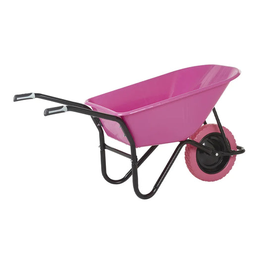 GPC Olympus Heavy Duty 100L Wheelbarrow- Pink