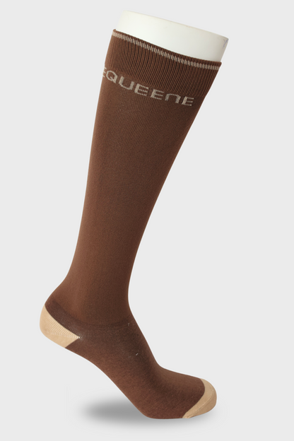 EQUEENE Performance Riding Socks - Brown