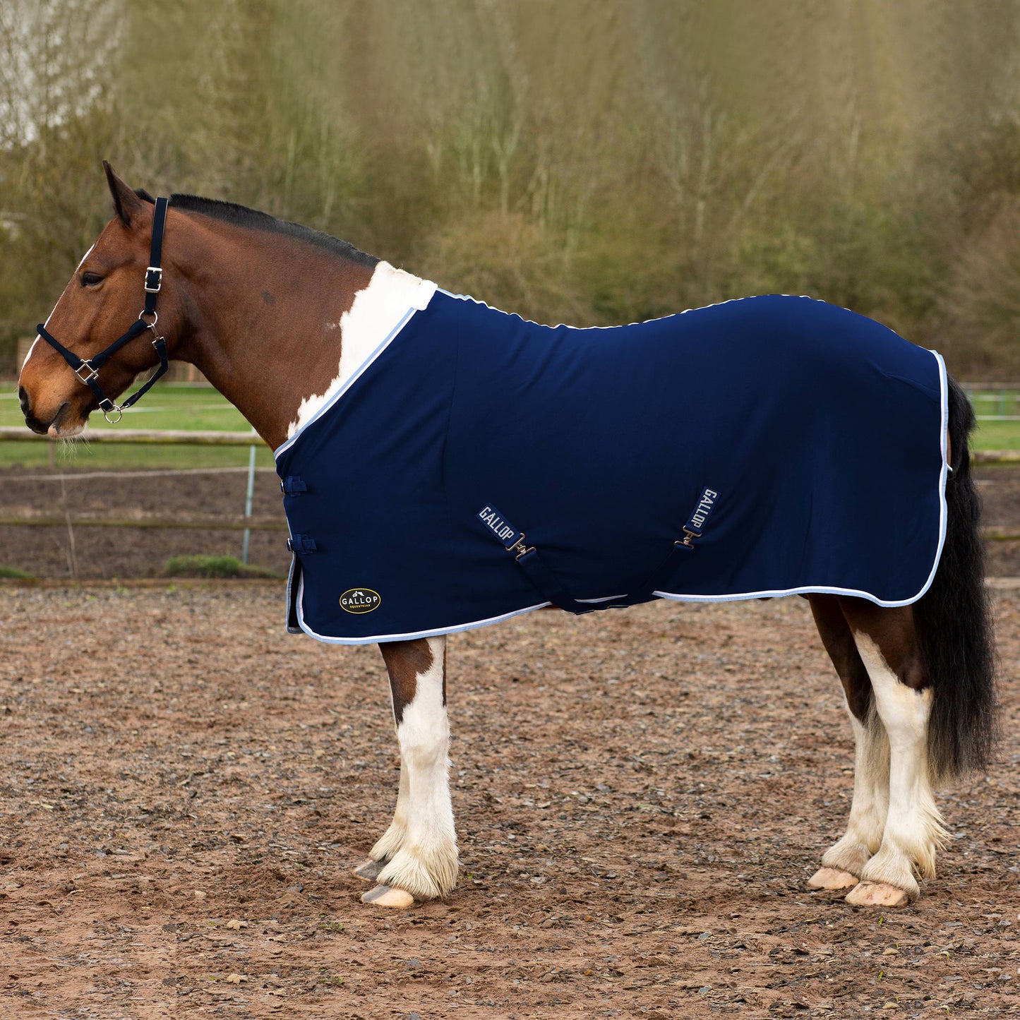 NEW GALLOP Navy Jersey Cooler Rug