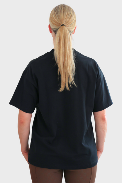 EQUEENE Tessa Oversized Tee - Black