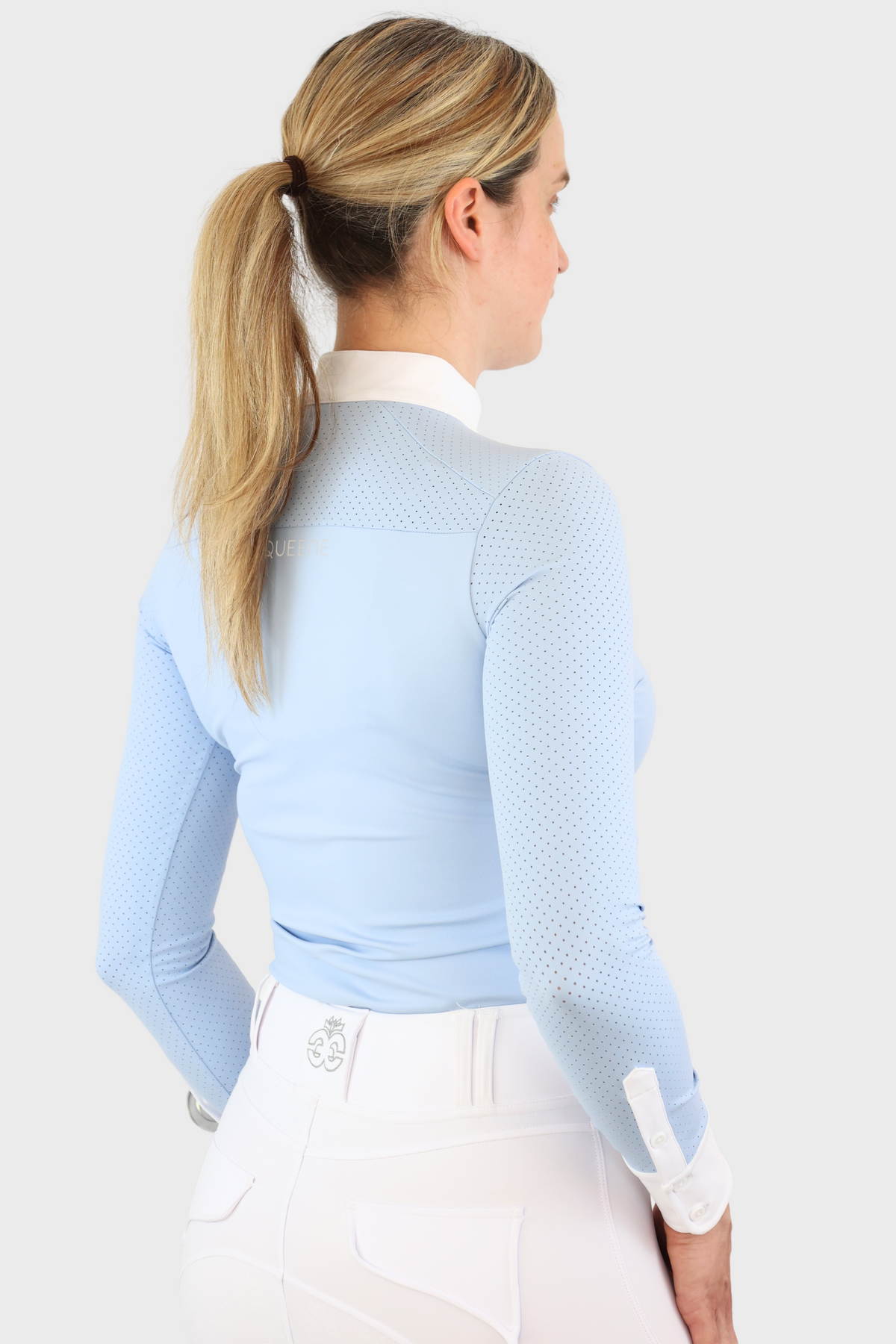 EQUEENE Long Sleeved Show Shirt - Baby Blue