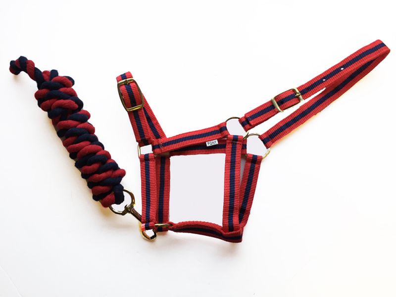 Harlequin Headcollar and Rope Set- Various Colours