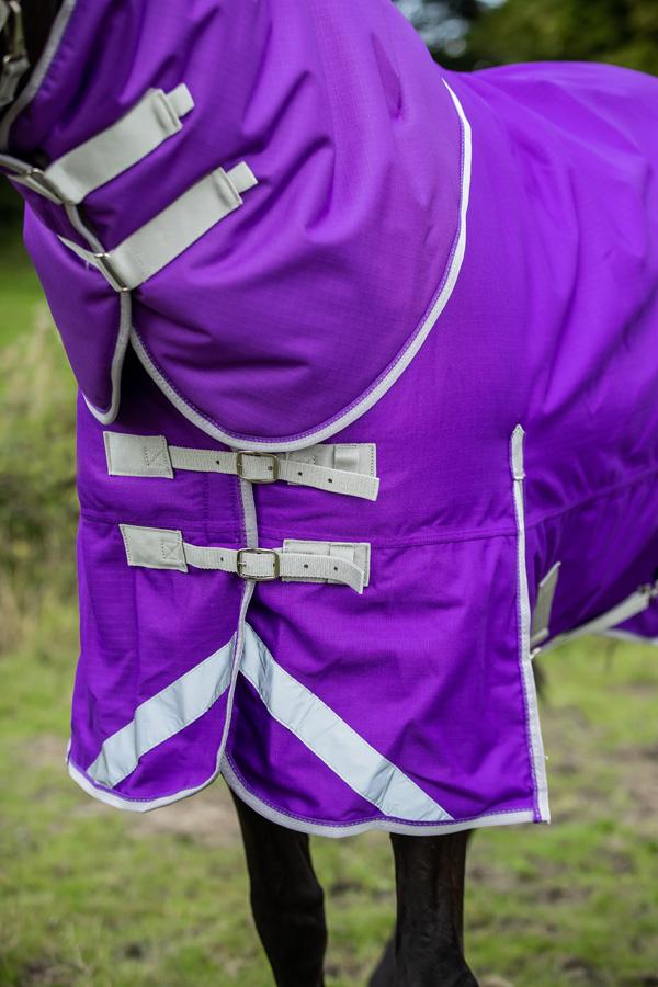 Swish 100g Detachable Neck Turnout Rug - Purple