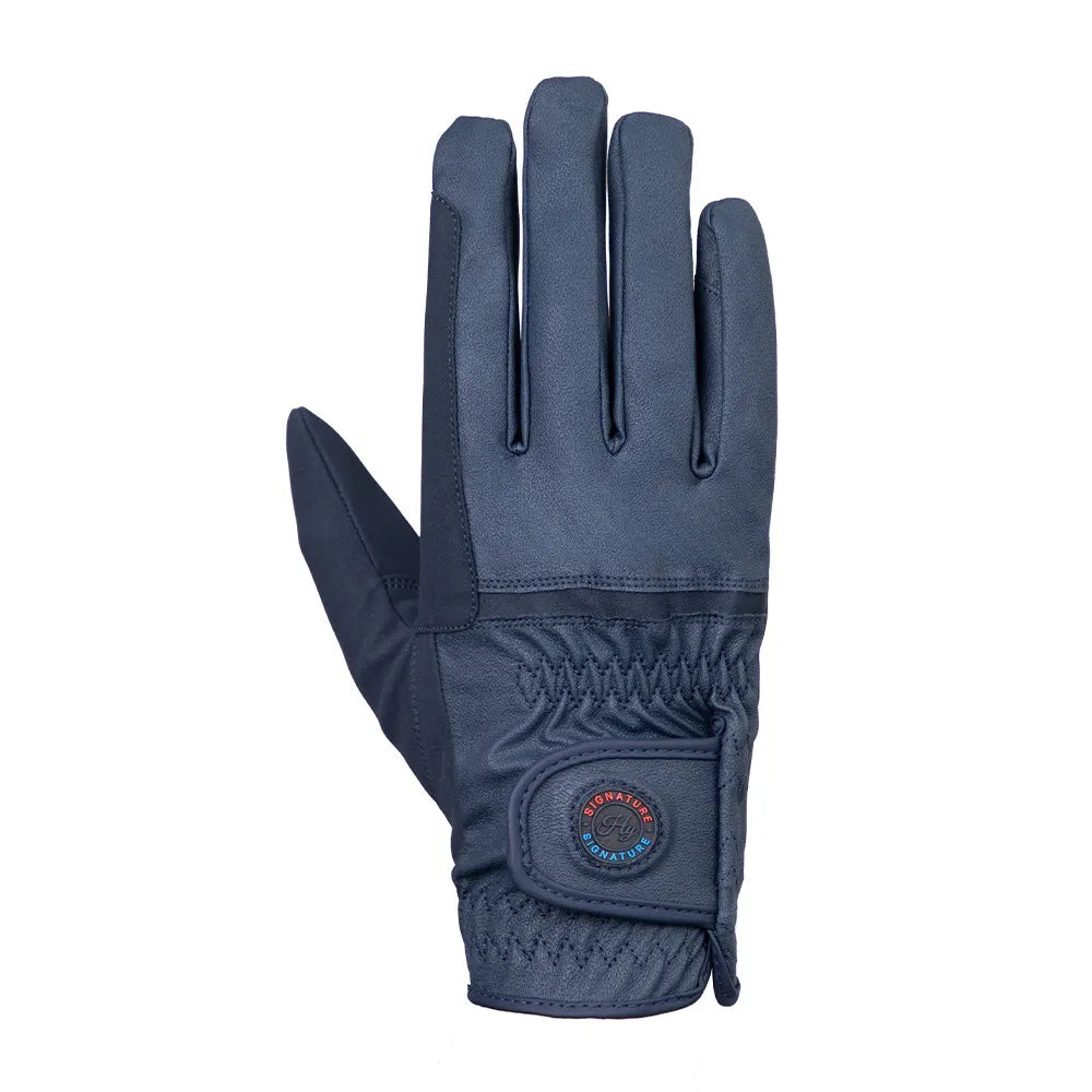 Hy Equestrian Signature Riding Gloves- Navy