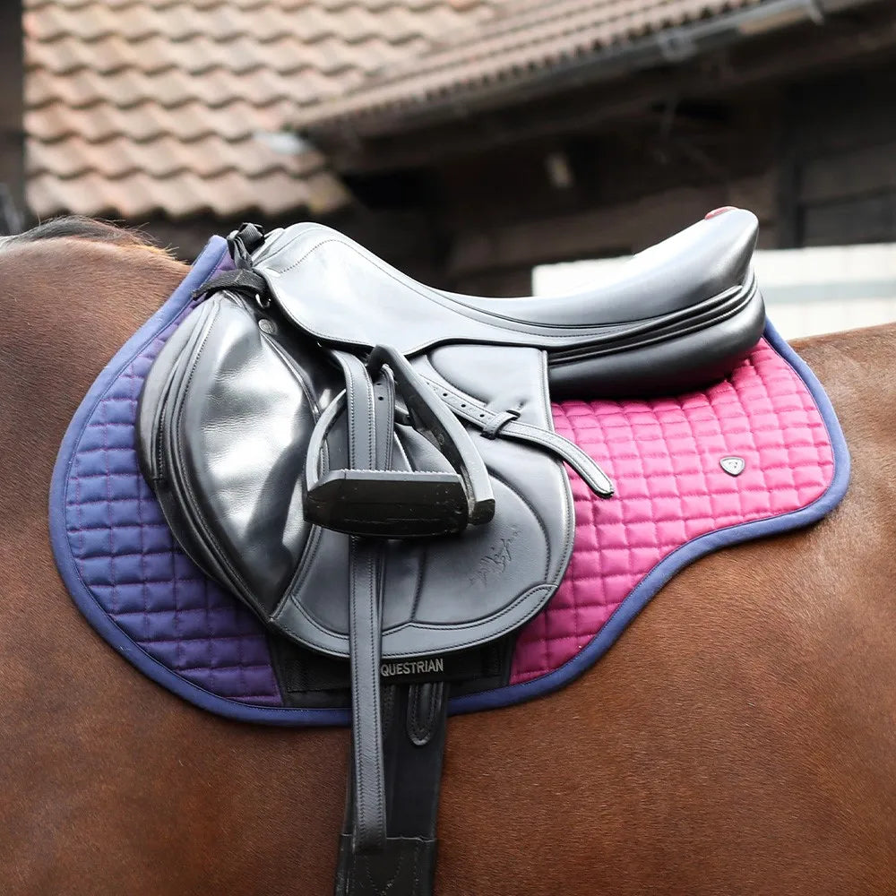 Hy Equestrian Synergy Elevate Saddle Pad- Navy/ Fig