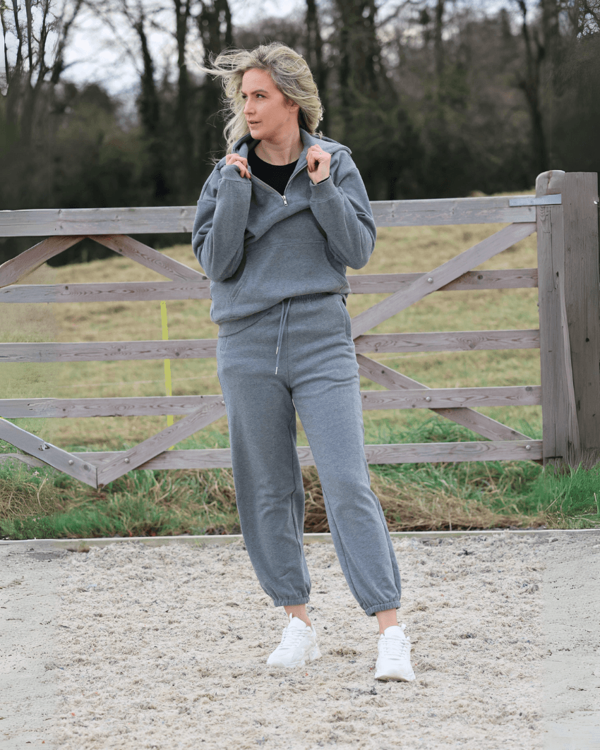 EQUEENE Lola Polar Sweatpants - Charcoal