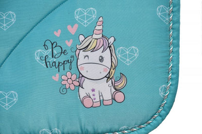 Rhinegold 'Be Happy' Unicorn Saddle Pad
